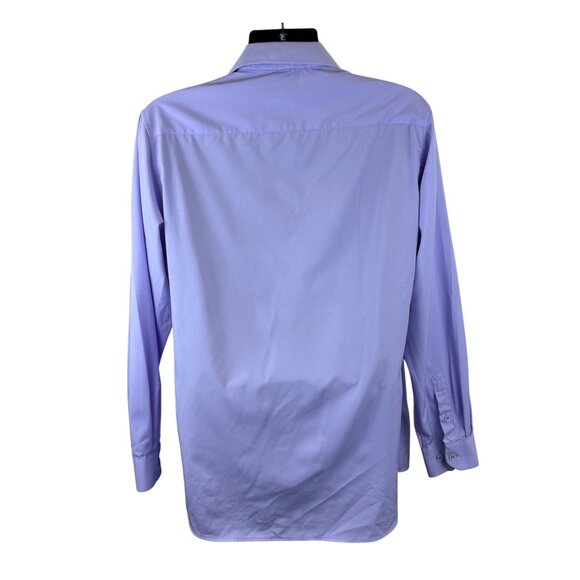 Tom Baine Mens Lavender Button-Up Shirt Long Sleeve Spandex Blend Sz XL - Picture 2 of 9